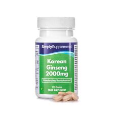 Ginseng coreano 2000mg - 120 comprimidos - SimplySupplements