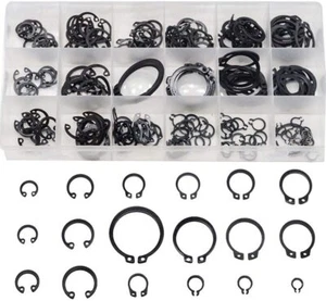 225 pcs Snap Retaining Ring C-Clip Circlip Assortment Kit 18 Popular Sizes - New - Picture 1 of 2