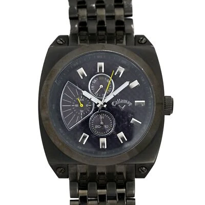 Reloj Pulsera Callaway Hombre Doble Calendario Acero Inoxidable Negro 45mm Foto 1 de 4