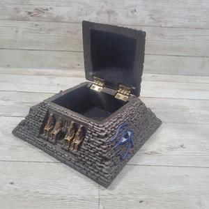 Egyptian Pyramid Trinket/Jewelry Box Eye Of RA 4" Wide - Picture 1 of 7