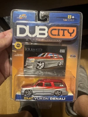 Jada Toys Dub City 2003 GMC Yukon Denali #30 1:64 Die Cast Red & Silver - Image 1 of 4