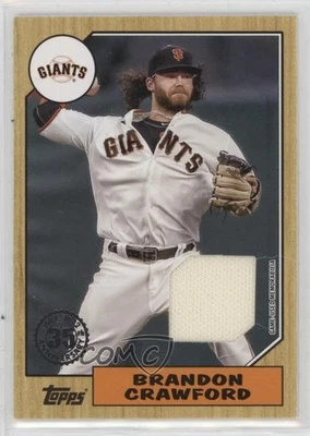 2022 Topps Series 2 1987 Topps Baseball Relics Brandon Crawford #87BR-BC - Image 1 of 2