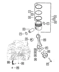 Genuine Mopar Diesel Engine Piston And Rings 5191901AA QTY 1 - Picture 1 of 1
