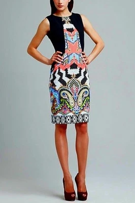 Vestido ETRO até o joelho com estampa de paisley icônica tamanho M/G - Imagem 1 de 4