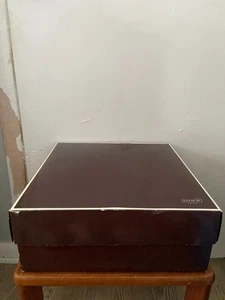 Vintage Coach Y2K weinrot Original große Aufbewahrung Reise Geschenk Geldbörse Box authentisch - Bild 1 von 7