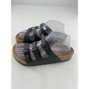Birkenstock Sandals Womens Size 6 (37) Black Slip On Strappy Sandal Y2K - Picture 1 of 8