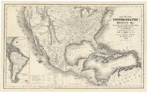 1849 Colton Early California Gold Rush 'Mapa de los Estados Unidos México &c.' - Imagen 1 de 1