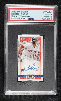 2023 Topps Rip Mini Auto /50 Triston Casas #TRA-TC PSA 9 MINT Rookie Auto RC - Image 1 of 2