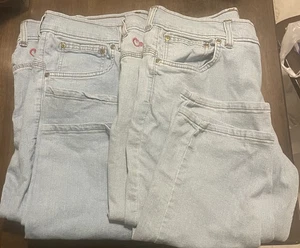 Jeans Origin uomo taglia 38/32 denim lavaggio chiaro lotto di 2 made in USA Delta68 - Foto 1 di 8