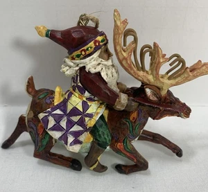 jim shore heartwood creek Rare 2006 Santa Did Ride Ornament Old World Reindeer - Picture 1 of 19