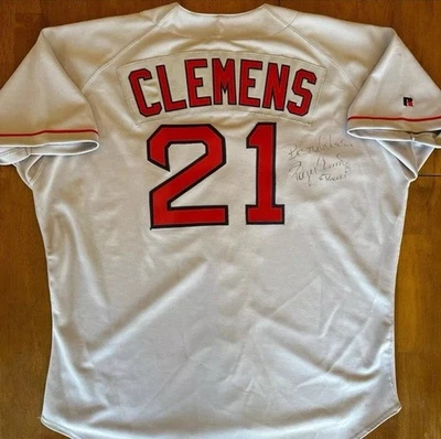 Roger Clemons Signed Pro Authentic Boston Red Sox Jersey - PSA Number Hologram - Image 1 of 4