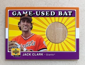 2001 Upper Deck Decade 1970's - Game-Used Bats Jack Clark #B-JAC - Picture 1 of 2