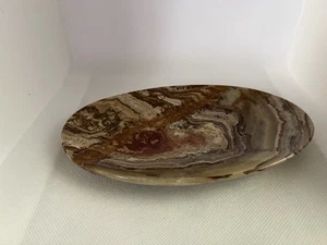 Carved Stone Trinket Dish - 7” X 4.5” Polished Smooth - Picture 1 of 4