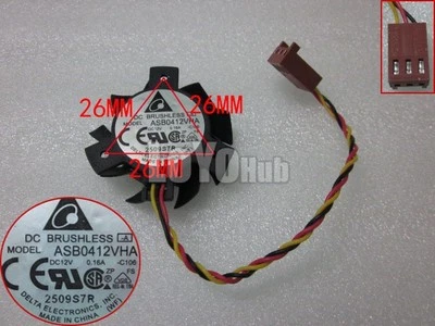 Delta 12V 0.16A P/N:0PGH1 For dell Vostro 360 2320 Cooling Fan ASB0412VHA 3-Pin - Image 1 of 4