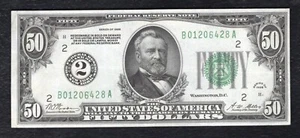 FR. 2100-B 1928 $50 FRN FEDERAL RESERVE NOTE NEW YORK, NY ABOUT UNCIRCULATED - Picture 1 of 2