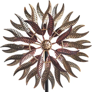 Metal Wind Spinner 2 Way Kinetic Sculpture Art Decor for Patio Lawn Garden Yard - Picture 1 of 12