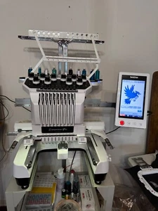 LOWER PRICE Pre-owned Brother PR1000e 10-NEEDLE Embroidery Machine Make an OFFER - Picture 1 of 13