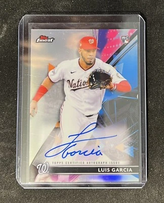 Luis Garcia Rookie Auto. 2021 Topps Finest - #FA-LG - Washington Nationals - Image 1 of 2