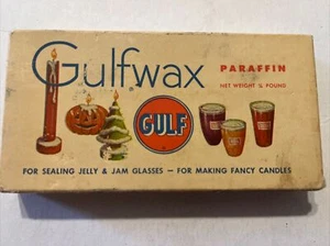 Gulfwax Paraffin Wax Unique 1/4 Pound Size Vintage Unused In Box - Picture 1 of 10