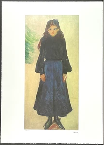 EDVARD MUNCH *La chica triste * 50 x 70 cm * litografía firmada * limitada - Imagen 1 de 8