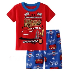 NEW! Cartoon Print Boy's Short Sleeve 2 Piece Pajama Set - Picture 1 of 6