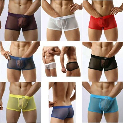 81-020 Transparente HERREN SWELL Boxer SHORTS FEIN NETZ Hipster Pants S bis 2XL - Bild 1 von 4