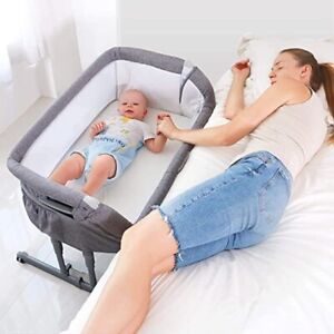 Angelbliss 3 in 1 Baby Bassinet Bedside Sleeper,Adjustable Height with Mattress