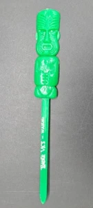 Rare Vintage HTF Green Tiki Man Trader Vic's Swizzle Stick EUC - Picture 1 of 3
