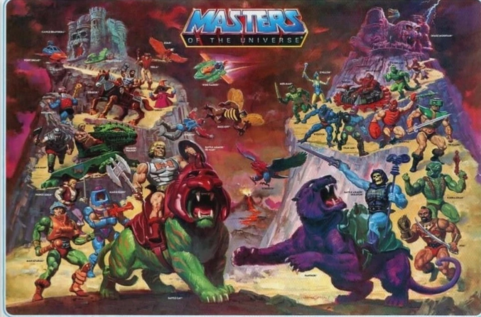 1984 Filmation Masters Of The Universe MOTU Poster William George 32” X 23” MINT - Image 1 of 1