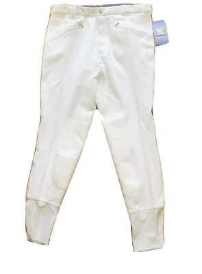 Calça de Equitação TuffRider Masculina Algodão Equestre Assento Completo Tamanho 34 Nova Com Etiqueta - Imagem 1 de 4