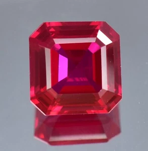 AAA+ Natural Mozambique Blood Red Ruby Square Cut Loose Gemstone Certified - Picture 1 of 8