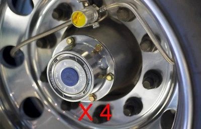 4 CROSSFIRE TIRE EQUALIZER SYSTEM 105 PSI STAINLESS STEEL Peterbilt Kenworth - Image 1 of 4