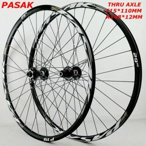 26/27.5/29er Thru Axle Off-road Downhill Wheels Mountain Bike Wheelset Rim 700C - Picture 1 of 12