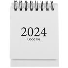 Mini kalendarz stołowy 2023-2024, planer miesięczny do domowego biura, biały
