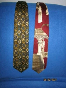 VINTAGE STRUCTURE MENS SILK TIES, LOT OF 2, #240Z - Picture 1 of 4