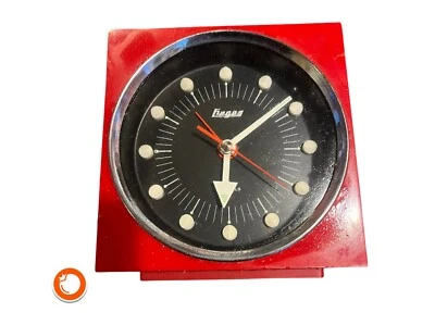 1970er Tischuhr hegas (Rhythm 5058) mechan. Wecker  Designklassiker läuft Japan - Bild 1 von 4