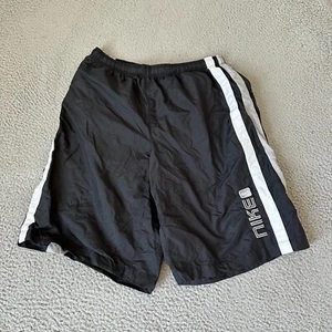 Vintage Nike Shorts Youth Boys Extra Large XL 18-20 Black Swim Trunks Casual - Picture 1 of 13