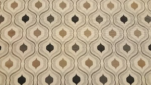 Discount Fabric JACQUARD Gray, Taupe & Charcoal Geometric Drapery - Picture 1 of 1