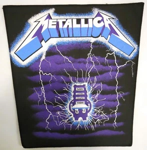 Metallica Back Patch Ride the Lightning Rare Design Vintage/New UK Made in 1985 - Picture 1 of 7