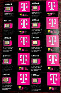 10X Newest T-Mobile SIM CARD R15 5G 4G LTE TMobile 3 In 1 Triple Cut Nano Micro