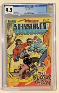 STARSLAYER (1983) #10 CGC 9.2 NEAR MINT - PRIMA APPARIZIONE DI GRIMJACK PRIMI FUMETTI - Foto 1 di 2