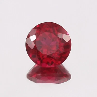 AAA Natural Flawless Mozambique Blood Red Ruby Loose Round Gemstone Cut 6x6 MM - Image 1 of 4