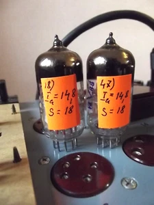 Matched pair HF triode 6S3P-EV ~ EC86 / PC86 / WE417A 1986 in boxes. SAME DATE - Picture 1 of 16