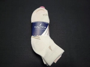 Nautica Womens High Quarter Full Cushioned Dri-Motion Comfort Socks Size 4-10 - Picture 1 of 9