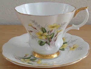 Vintage ROYAL ALBERT Bone China England FRIENDSHIP PRIMROSE Cup Saucer - Picture 1 of 6