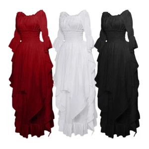 Prinzessin Kleid Damen Mittelalterliches Kleid Renaissance Gothic Cosplay Kostüm - Bild 1 von 13