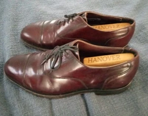 Hanover Masterflex Dark Cherry Genuine Calfskin Leather Wigtip Oxford Size 10 - Picture 1 of 12