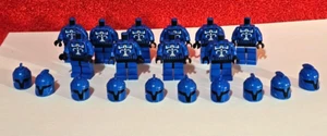 LEGO Star Wars Lot Of 10 Senate Commando Helmets & 10 Captains Bodies Minifigure - Picture 1 of 6