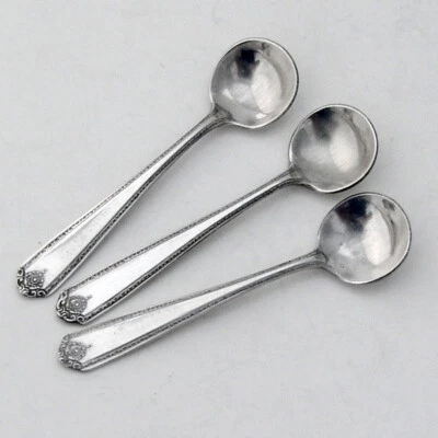 Juego de 3 cucharas de sal Lady Hilton Westmorland plata de ley 1940 Foto 1 de 3