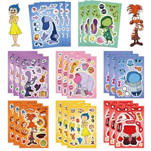 Inside Out Anime Puzzle Aufkleber Kinder Puzzle DIY Spielzeug Make A Face Sticker - Bild 1 von 14